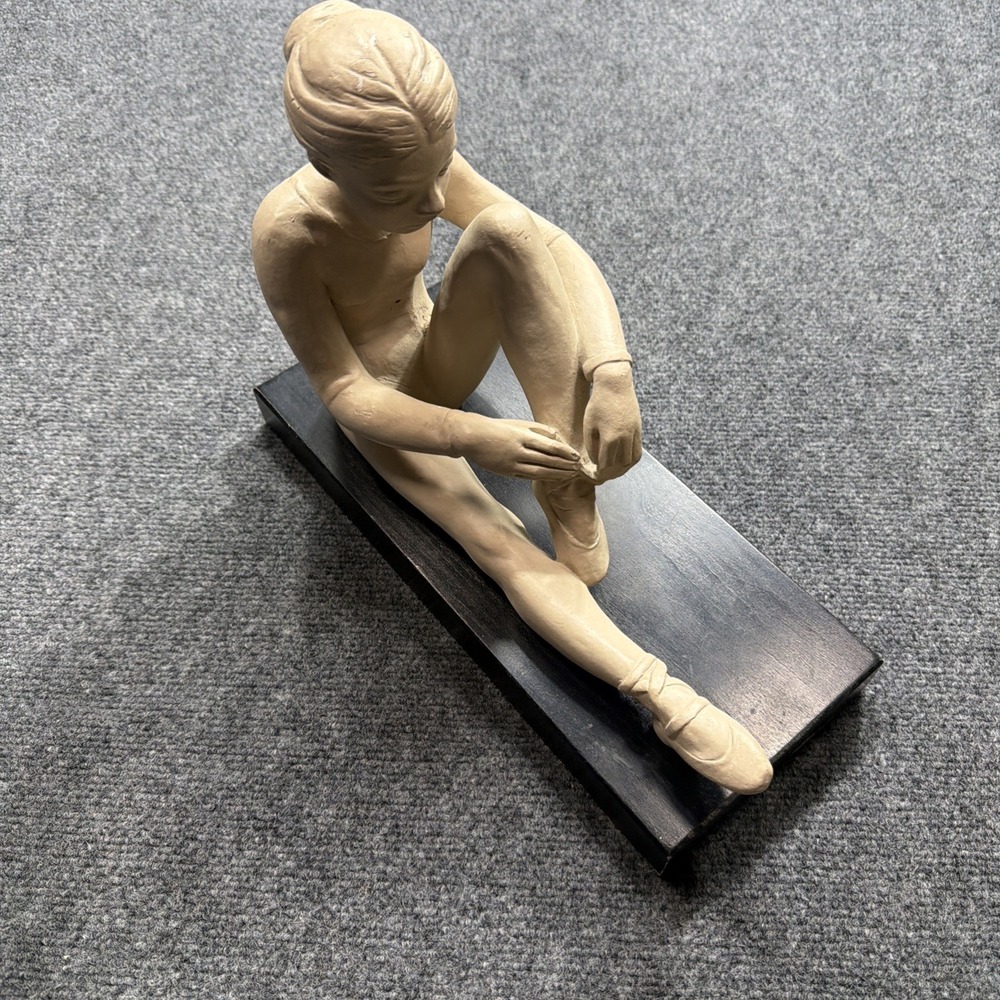 Vintage Austin Productions Seated Ballerina Tying Pointe Shoe Sculpture (1983)